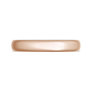 Classic Two-Tone Rounded Wedding Band in High Polish
