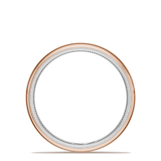 Classic Two-Tone Rounded Wedding Band in High Polish