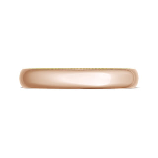 Classic Two-Tone Rounded Wedding Band in High Polish