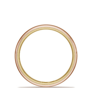 Classic Two-Tone Rounded Wedding Band in High Polish