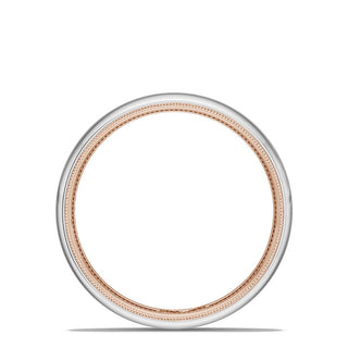 Classic Two-Tone Rounded Wedding Band in High Polish