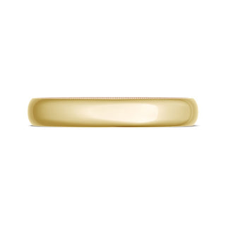 Classic Two-Tone Rounded Wedding Band in High Polish