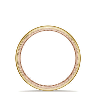 Classic Two-Tone Rounded Wedding Band in High Polish