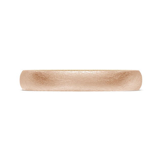 Classic Two-Tone Rounded Wedding Band in Brushed Finish