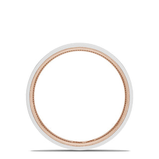 Classic Two-Tone Flat Wedding Band in High Polish