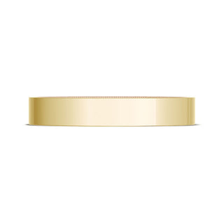 Classic Two-Tone Flat Wedding Band in High Polish
