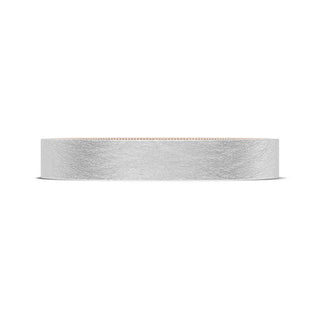 Classic Two-Tone Flat Wedding Band in Brushed Finish
