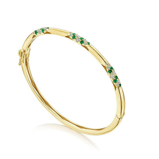 Bangle, Pulse Diamond & Emerald, 3.25mm