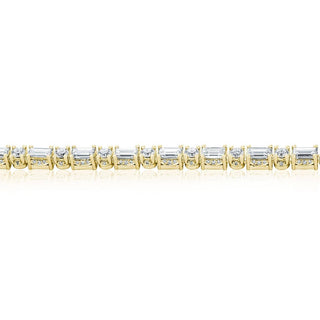 Diamond Tennis Necklace, Baguette & Round