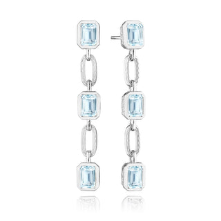 Sky Blue Topaz Drop Earring in 14kt Yellow Gold