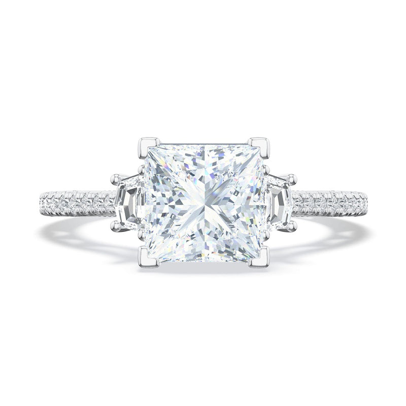 Princess 3-Stone Engagement Ring