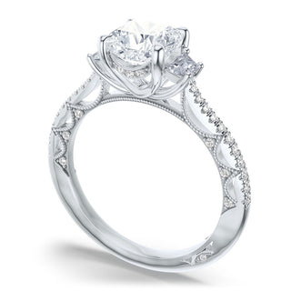 Cushion 3-Stone Engagement Ring