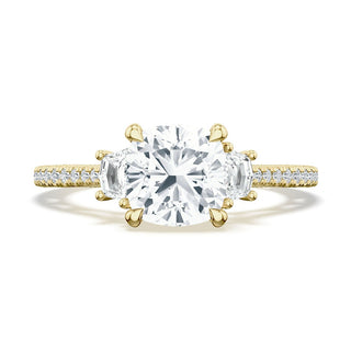 Cushion 3-Stone Engagement Ring