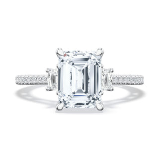 Emerald 3-Stone Engagement Ring