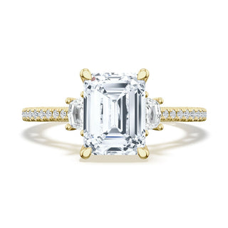 Emerald 3-Stone Engagement Ring