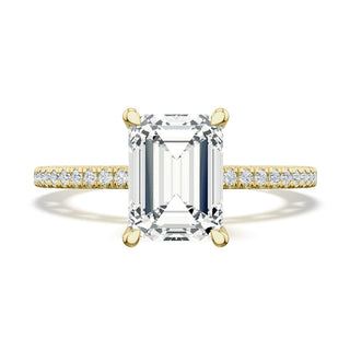 Emerald Solitaire Engagement Ring