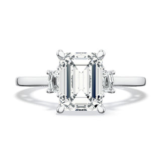 Emerald 3-Stone Engagement Ring