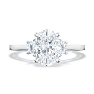 Oval 3-Stone Engagement Ring