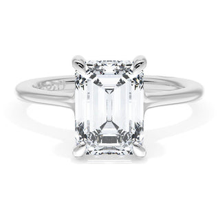 Emerald Solitaire Engagement Ring