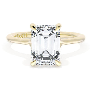 Emerald Solitaire Engagement Ring