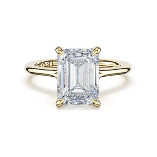 Emerald Solitaire Engagement Ring