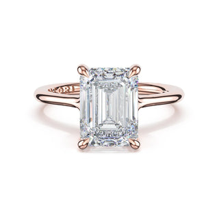 Emerald Solitaire Engagement Ring