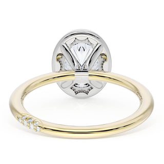 Oval Bloom Two-Tone Engagement Ring