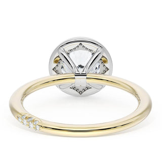 Round Bloom Two-Tone Engagement Ring