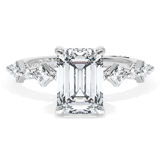 Emerald Solitaire Engagement Ring