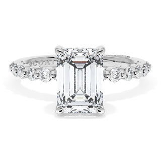 Emerald Solitaire Engagement Ring