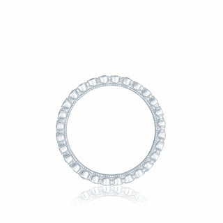 Round Bezel Droplet Wedding Band with Diamond