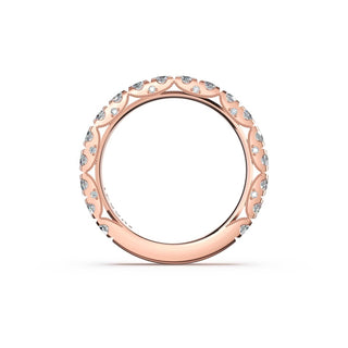 French Pavé Diamond Wedding Band