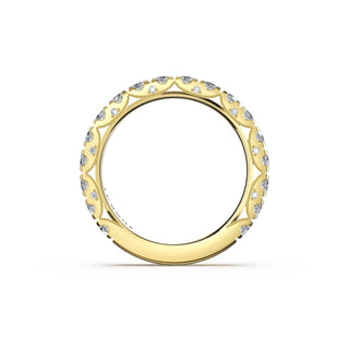 French Pavé Diamond Wedding Band