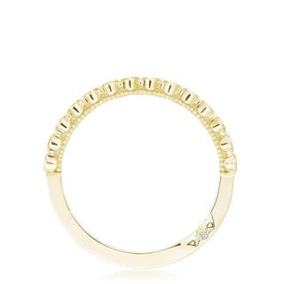 Round Bezel Droplet Wedding Band with Ruby in 14kt Yellow Gold