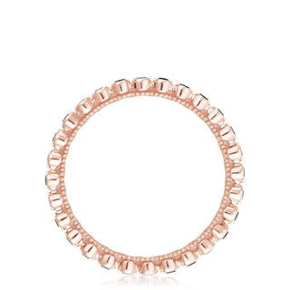 Round Bezel Droplet Wedding Band with Black Diamond