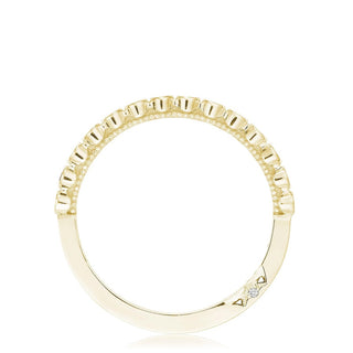 Round Bezel Droplet Wedding Band with Sapphire