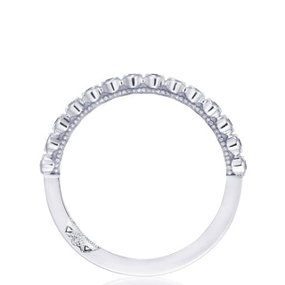 Round Bezel Droplet Wedding Band with Sapphire