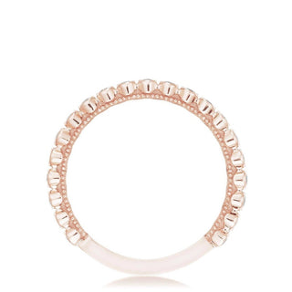 Round Bezel Droplet Wedding Band with Diamond