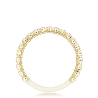 Round Bezel Droplet Wedding Band with Diamond