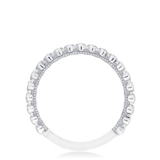 Round Bezel Droplet Wedding Band with Diamond