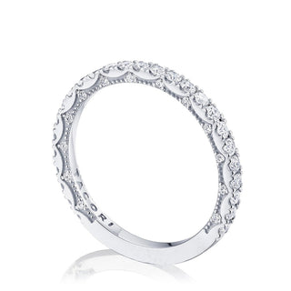 French Pavé Diamond Wedding Band