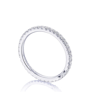 French Pavé Diamond Wedding Band - 1.5mm