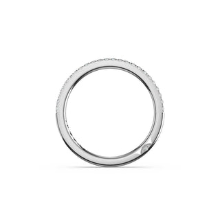 French Pavé Diamond Wedding Band - 1.5mm
