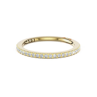 French Pavé Diamond Wedding Band - 1.5mm