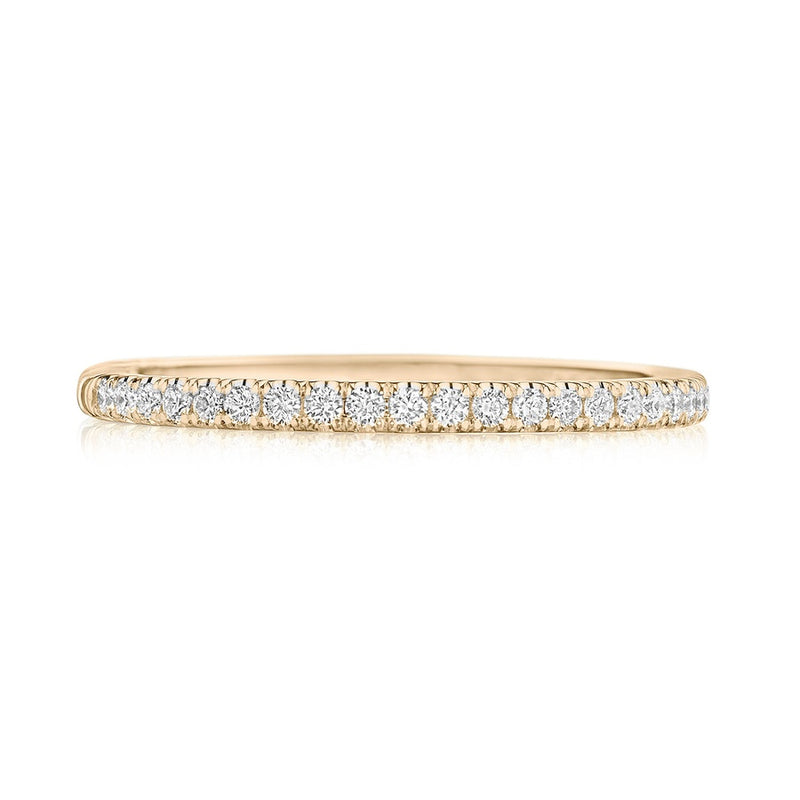 French Pavé Diamond Wedding Band - 1.5mm