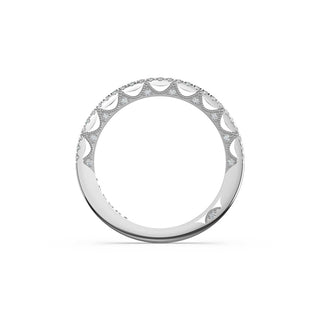 French Pavé Diamond Wedding Band