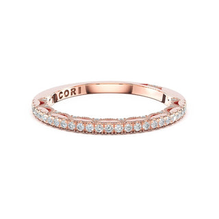 French Pavé Diamond Wedding Band