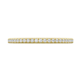 French Pavé Diamond Wedding Band