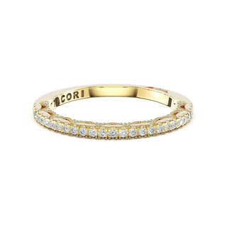 French Pavé Diamond Wedding Band