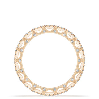French Pavé Diamond Wedding Band